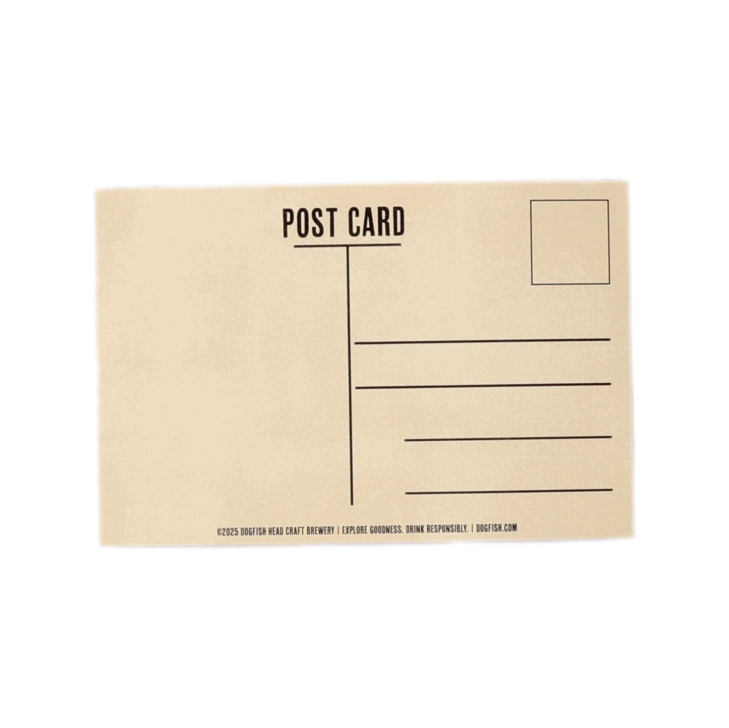 The Treehouse Postcard by Douglas Earp Print Consultants is a vintage-style postcard with a beige background, labeled "POST CARD," blank address lines, and a stamp square—perfect for sharing your next adventure.