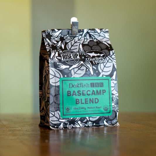 Rise Up coffee roasters x Dogfish Head basecamp blend. 