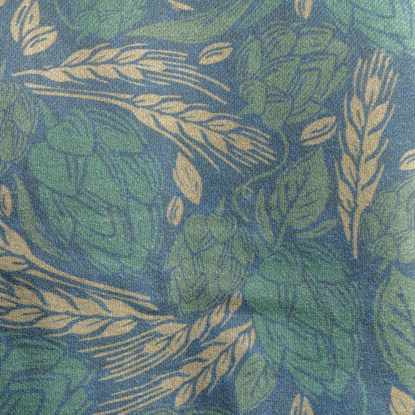 Close up of the camo print on the hoodie.