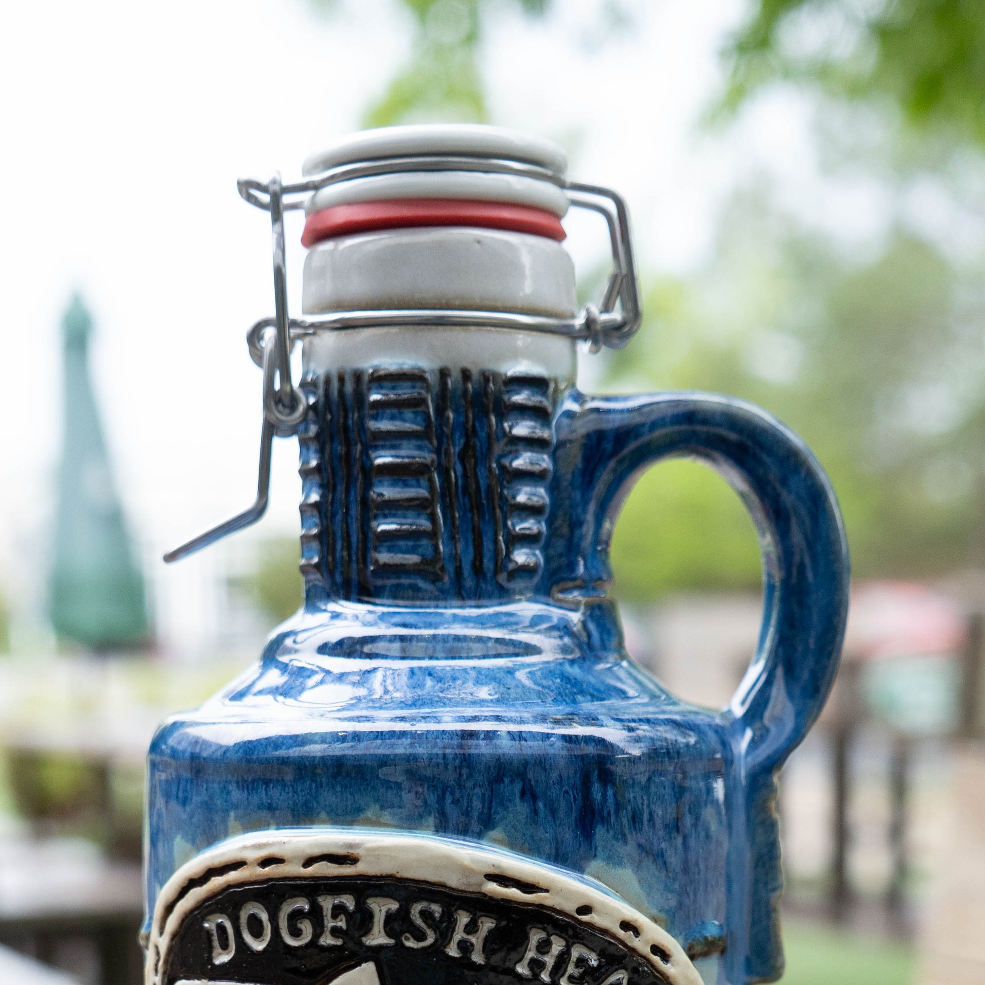 dogfish head patio umbrella Blue Gradient Ceramic Growler