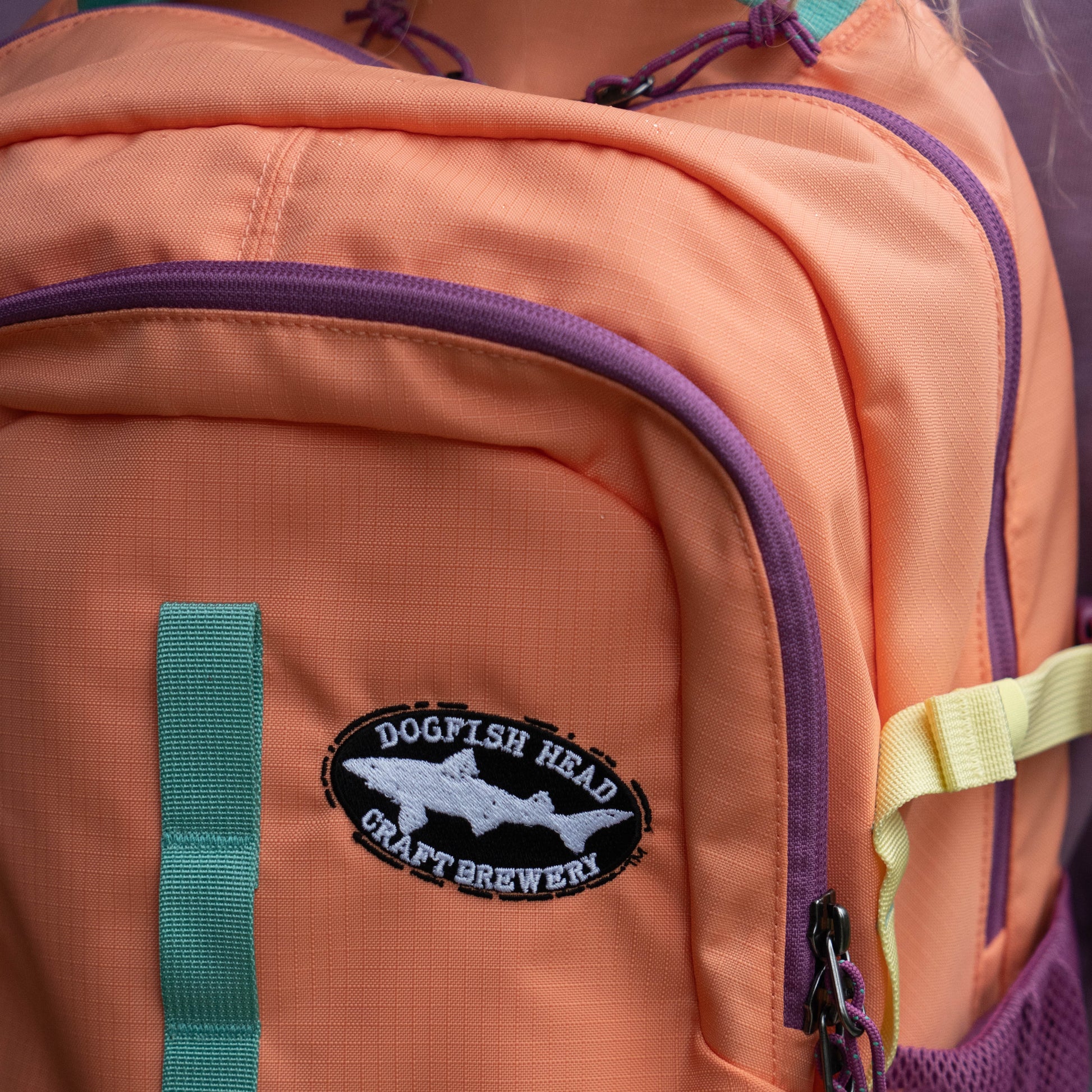 Patagonia Refugio 26L daypack front panel detail with reinforced stitching, top handle, and durable recycled fabric for everyday outdoor and travel use