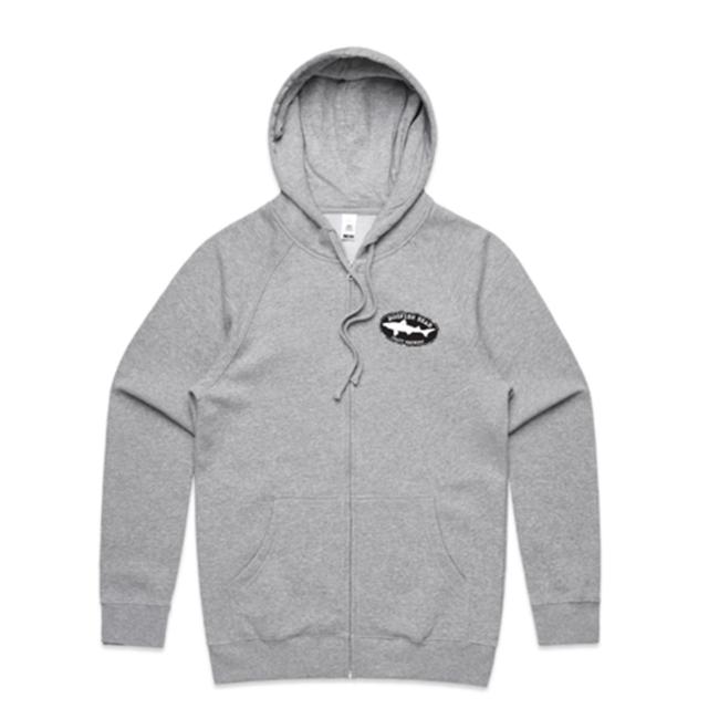 Grey zip sweatshirt with logo